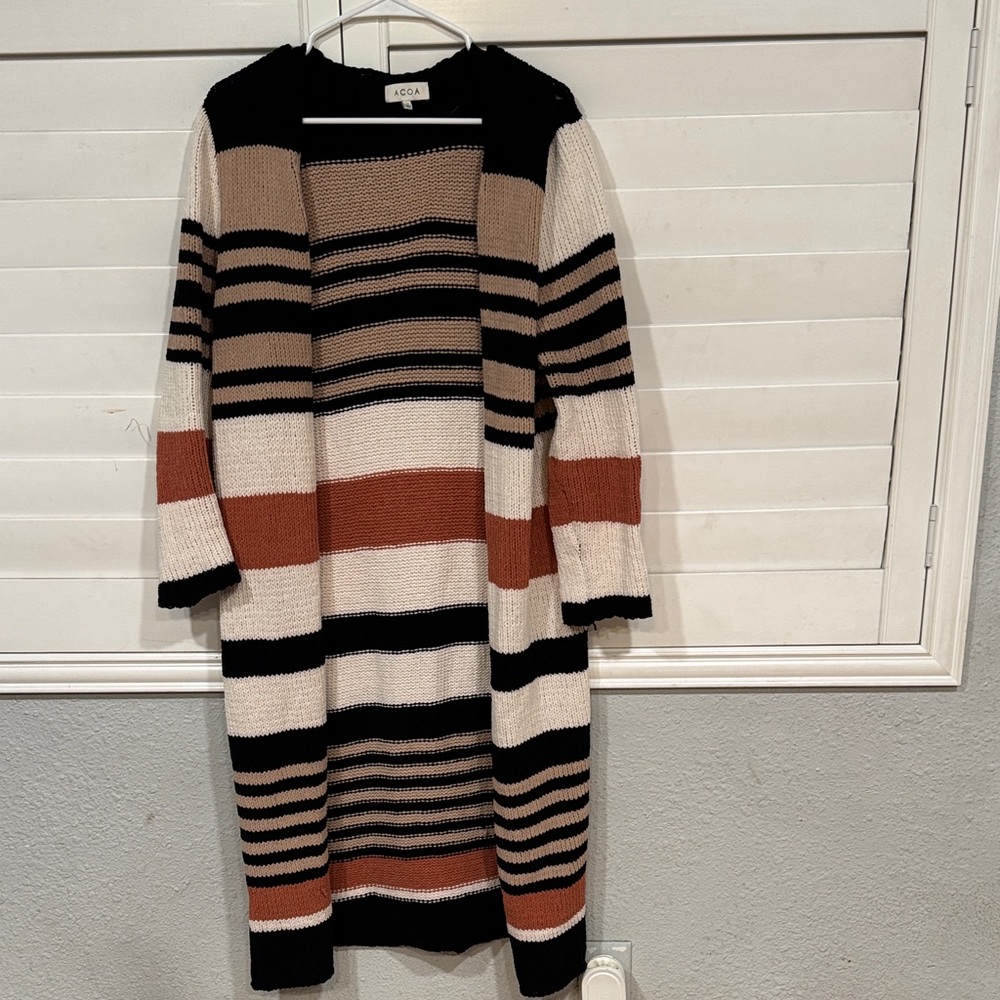 Cozy Striped Knit Cardigan